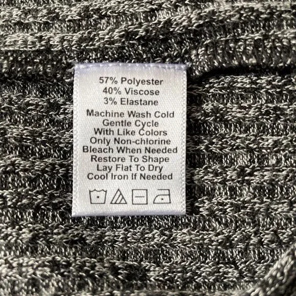 Lark and Ro Sweater Dress Knit Ribbed Short Sleeve Cowl Neck Large New w/o Tag - Picture 5 of 8